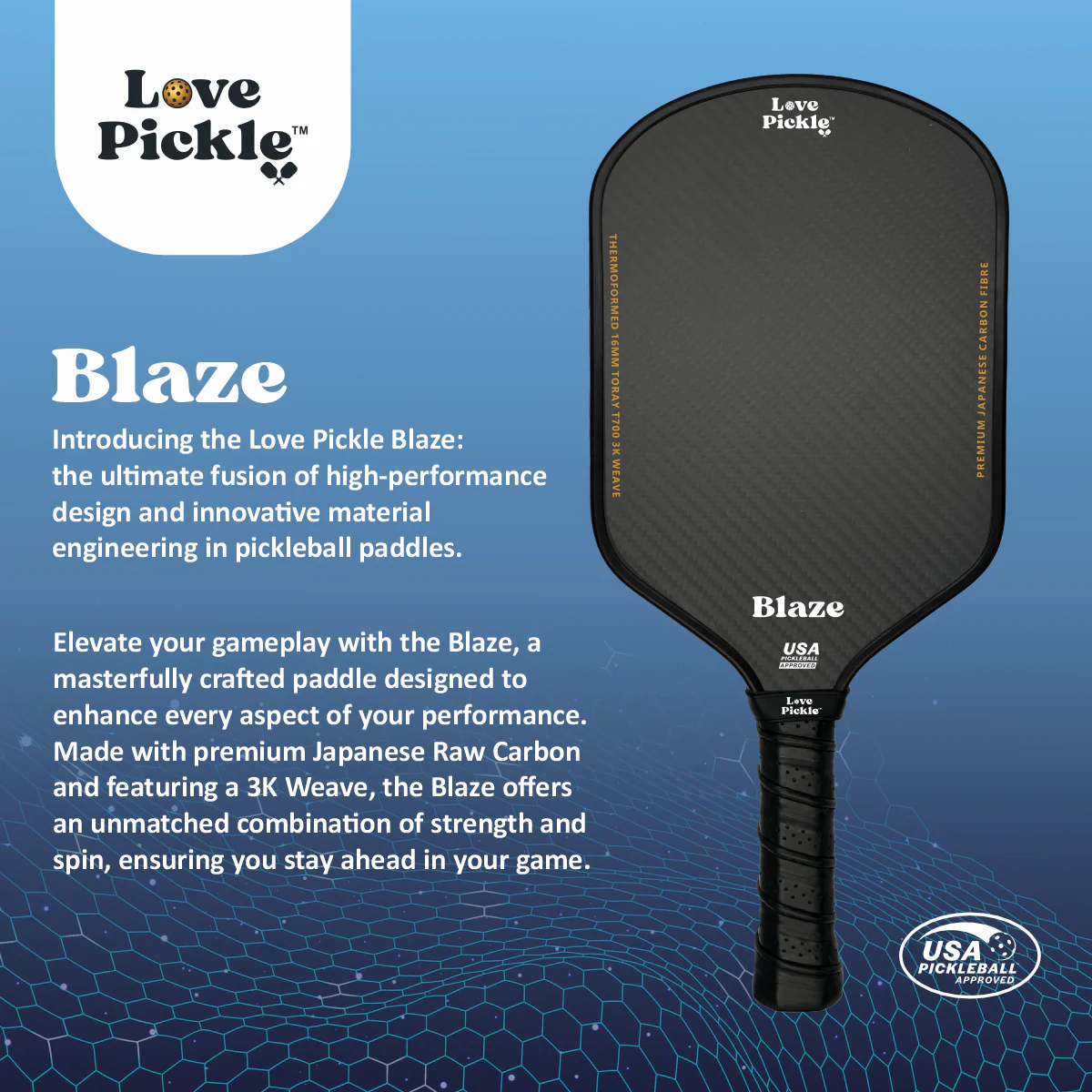 Love Pickle Blaze Pickleball Paddle - Image 5