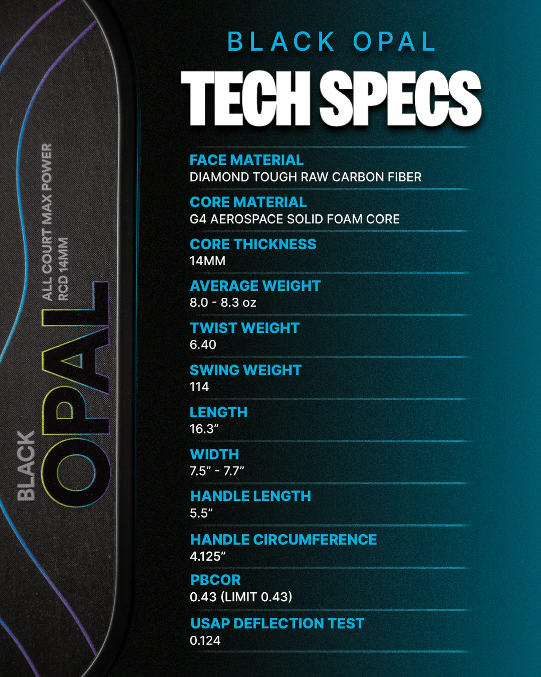 Six Zero Black Opal Paddle - Image 5