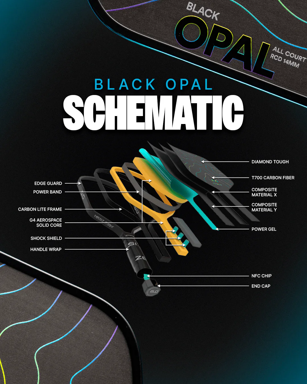 Six Zero Black Opal Paddle - Image 8
